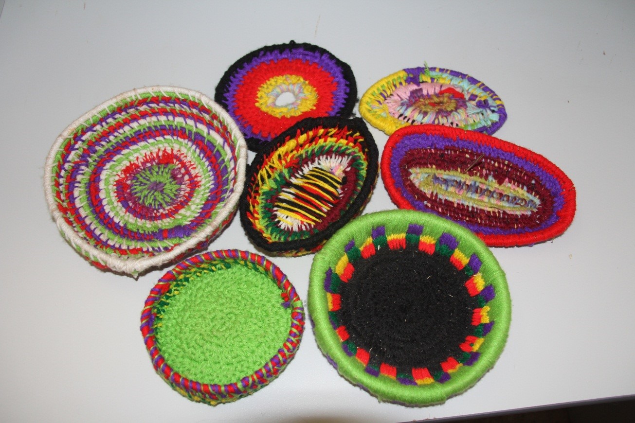 The baskets at the end of the workshop